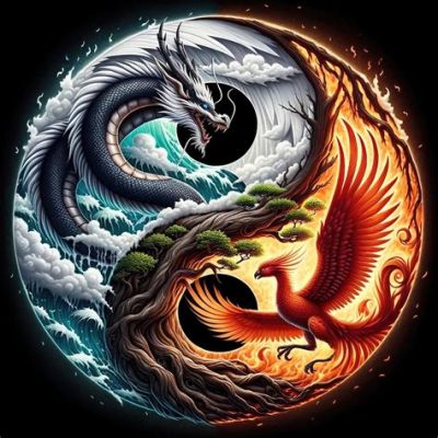 “The Dragon and the Phoenix” – A Vivid Depiction of Opposing Forces!