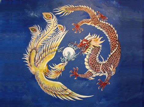 The Dragon and the Phoenix a Vivid Tapestry of Mythological Symbolism and Exquisite Brushwork!