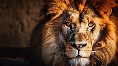 The Lion's Gaze: Vivid Hues and Dynamic Composition